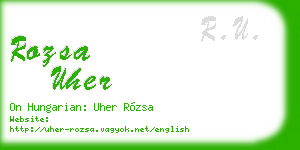 rozsa uher business card